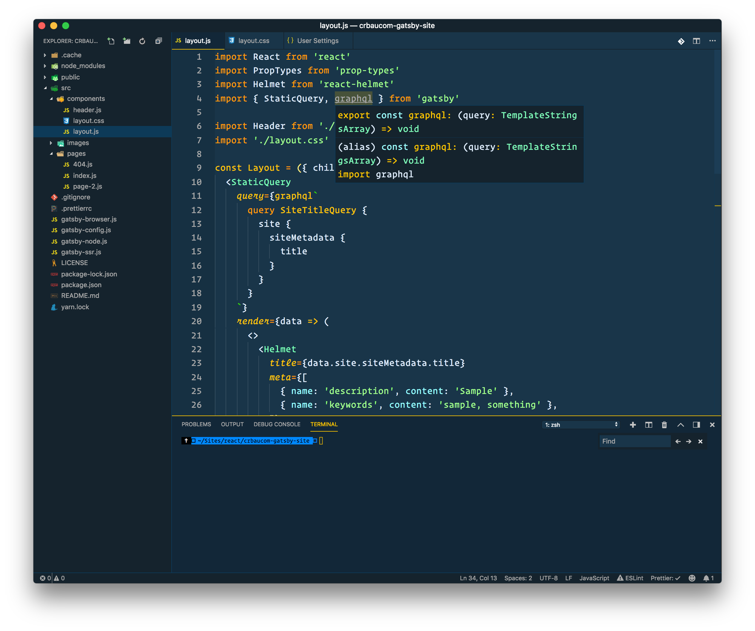 VSCode screen