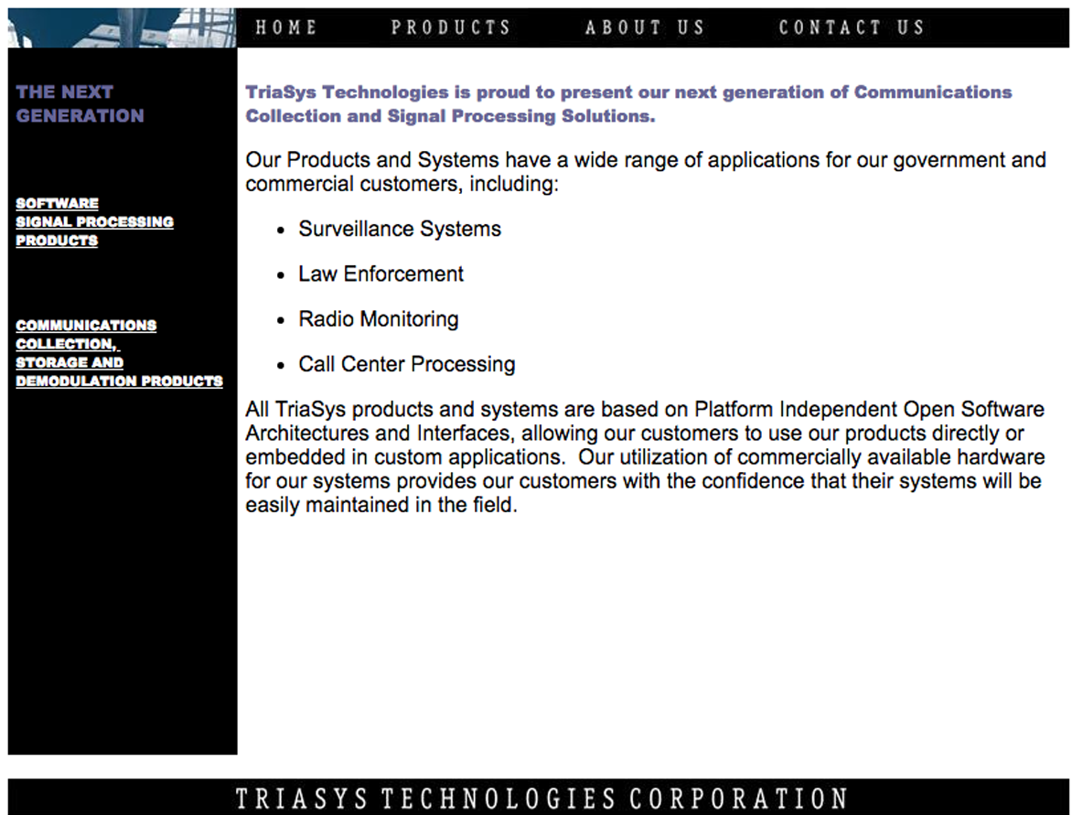 Triasys website