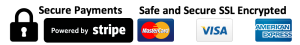 Powered by Stripe. Secure Payments. Safe and Secure SSL Encrypted. Mastercard, Visa and American Express