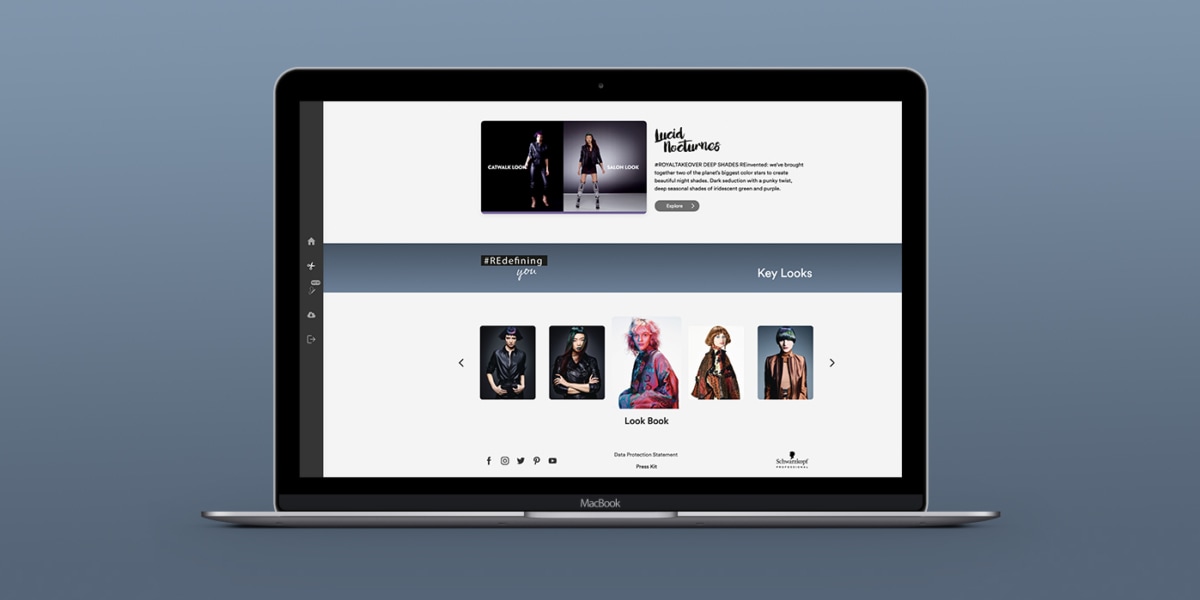 Essential Looks Trend Report Web Application on macbook