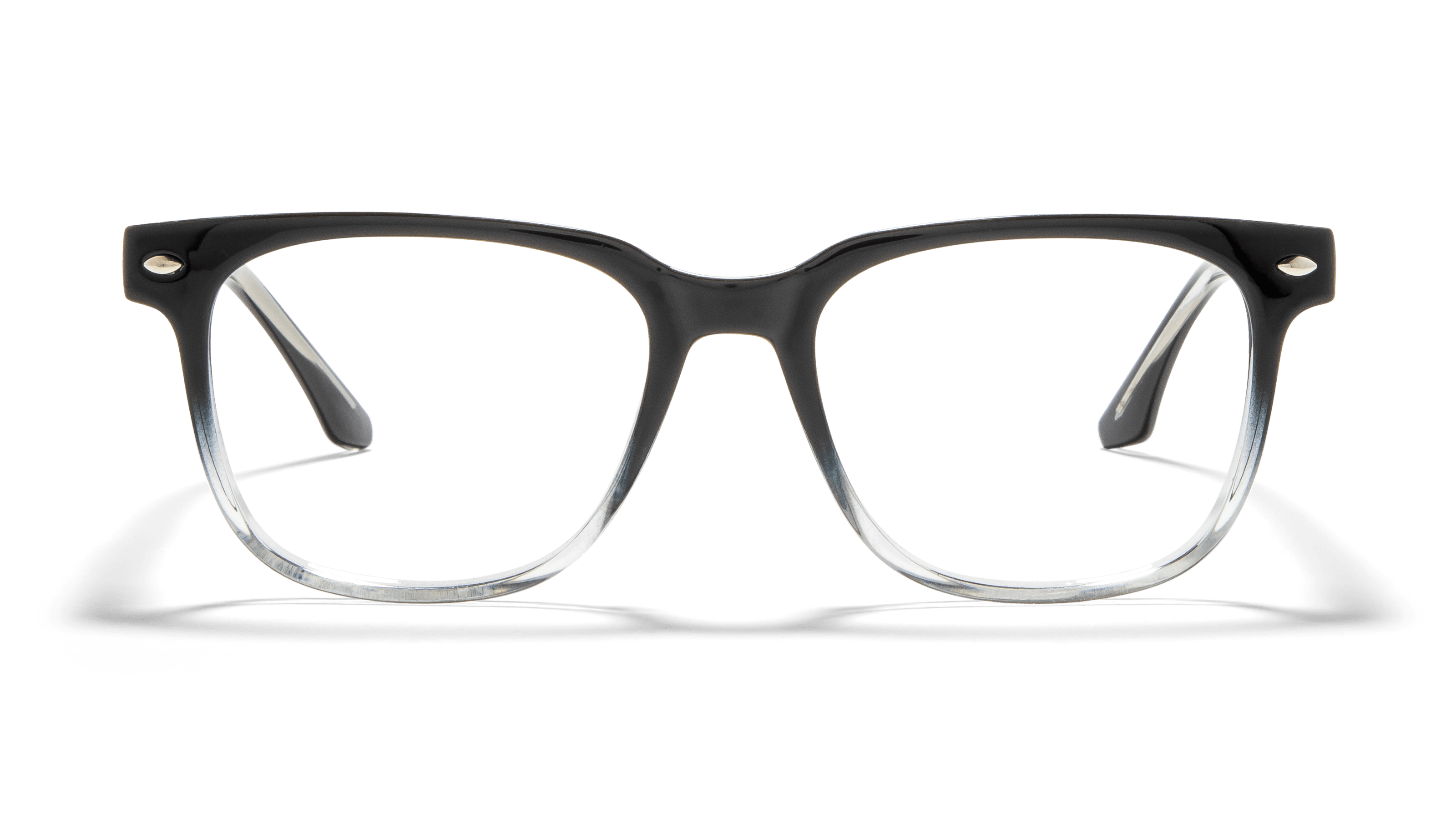 Specs by Lux Zephyra Acetate Frame Glasses - Black Black/Red Flat-Top Acetate Rectangle Gradient Sunglasses  main image 4