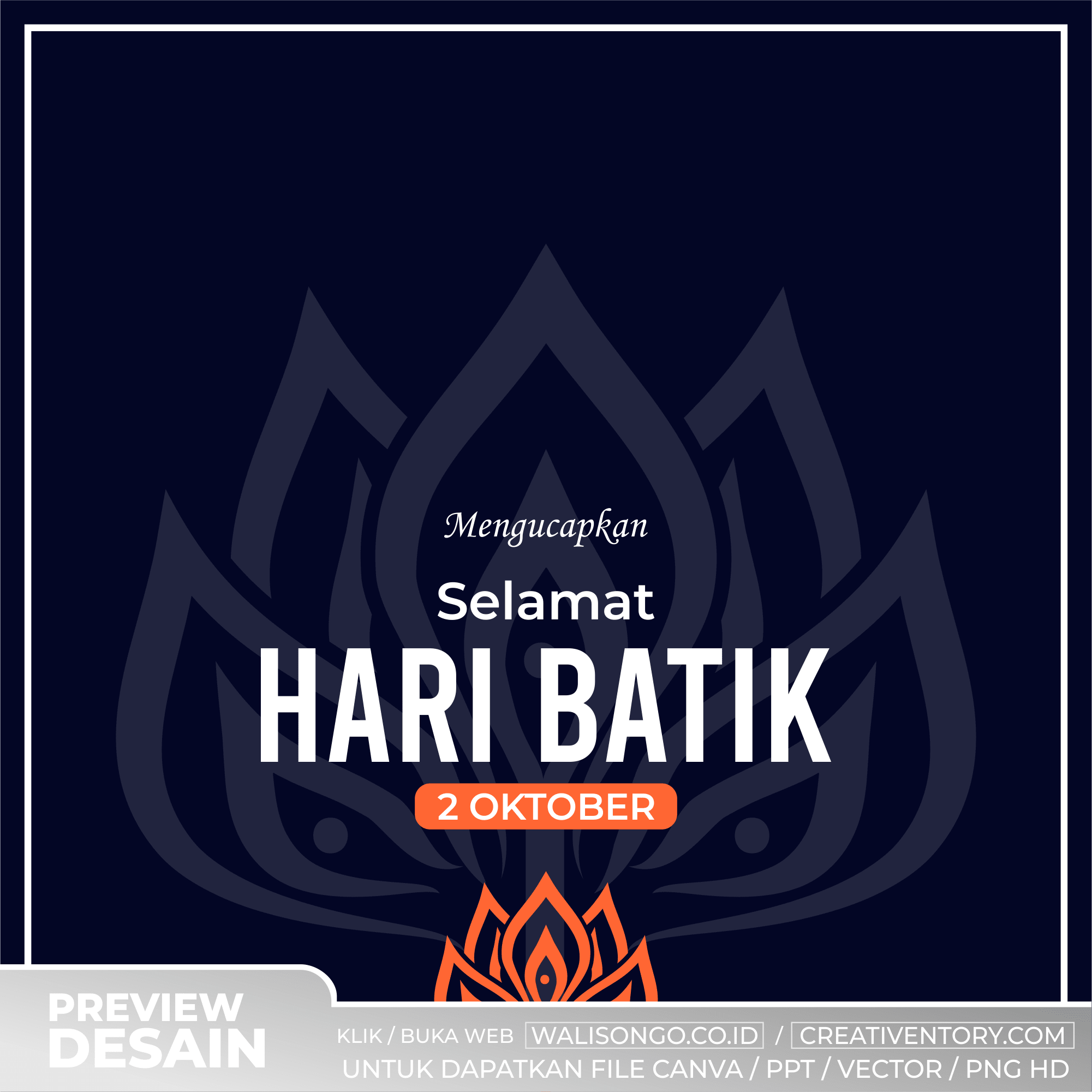 Desain Background Hari Batik Elegan