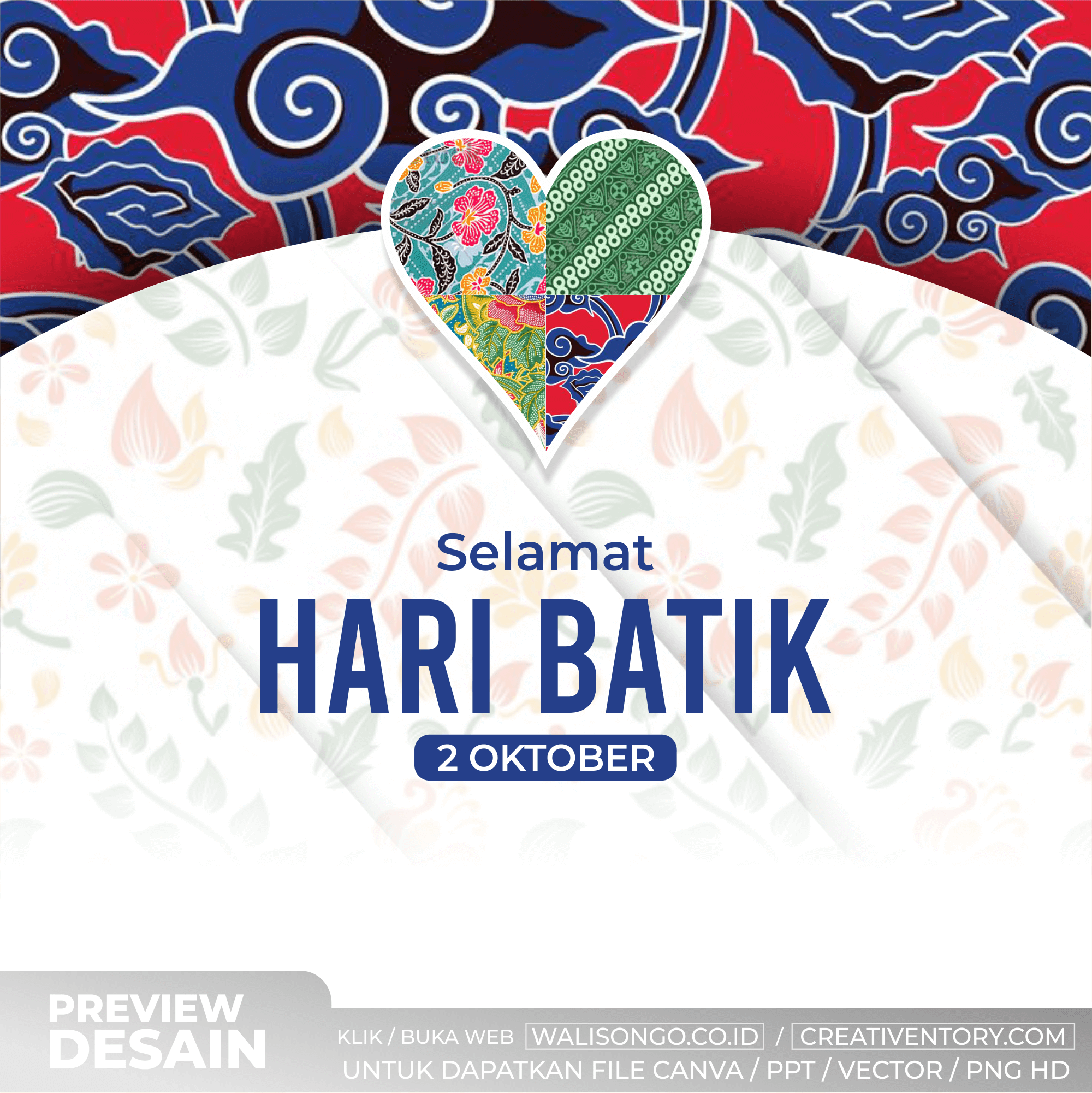 Desain Hari Batik Nasional Elegan Keren