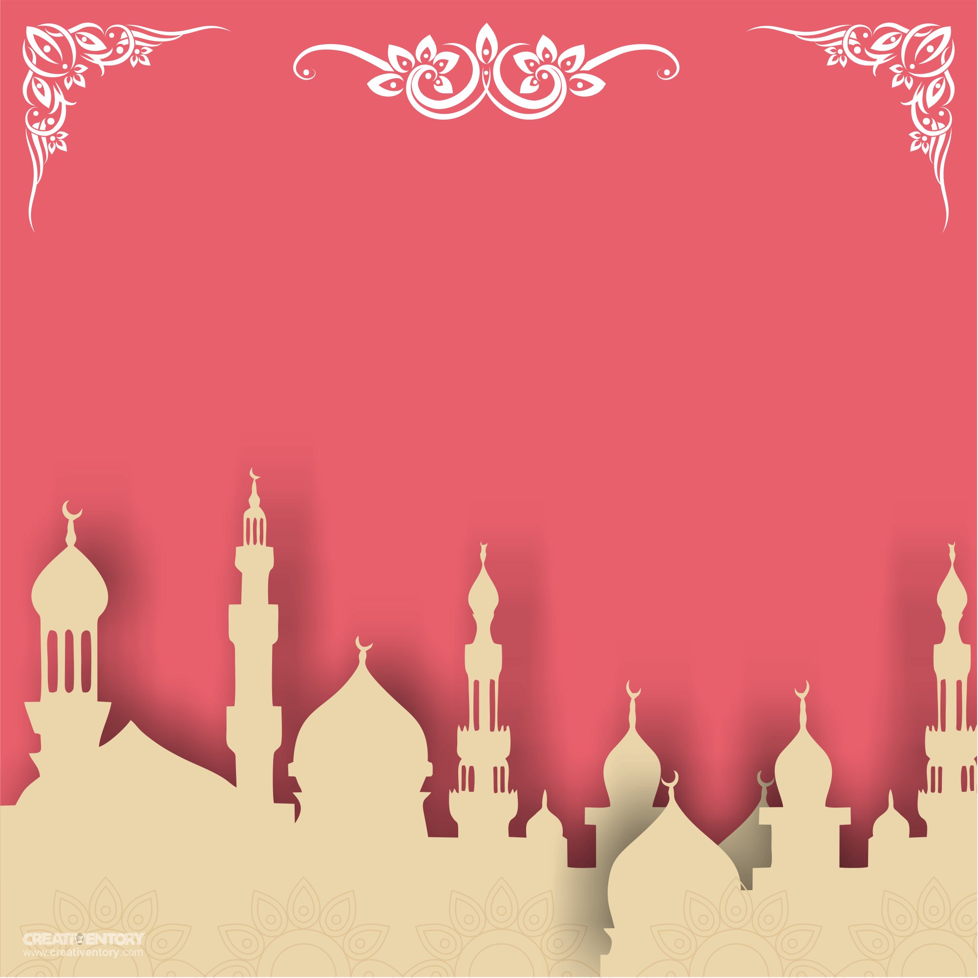 Background Maulid Nabi Merah Elegan