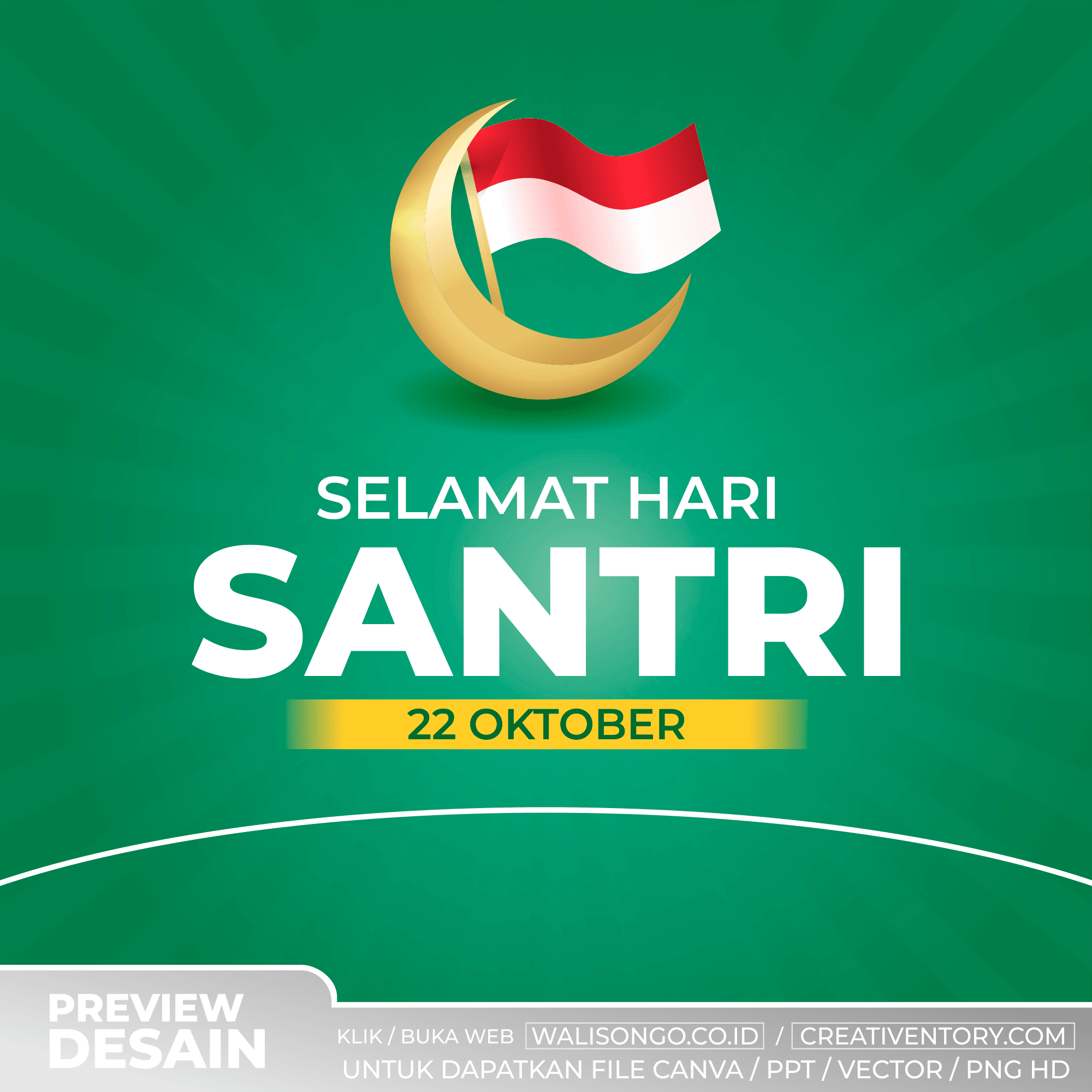 Background Hari Santri 2021 Elegan
