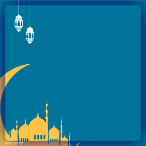 Desain Ucapan Maulid Nabi Biru