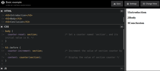 counters example