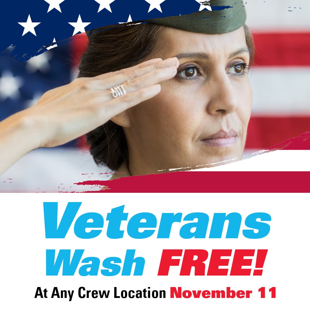 Crew Carwash to provide a FREE Carwash in honor of