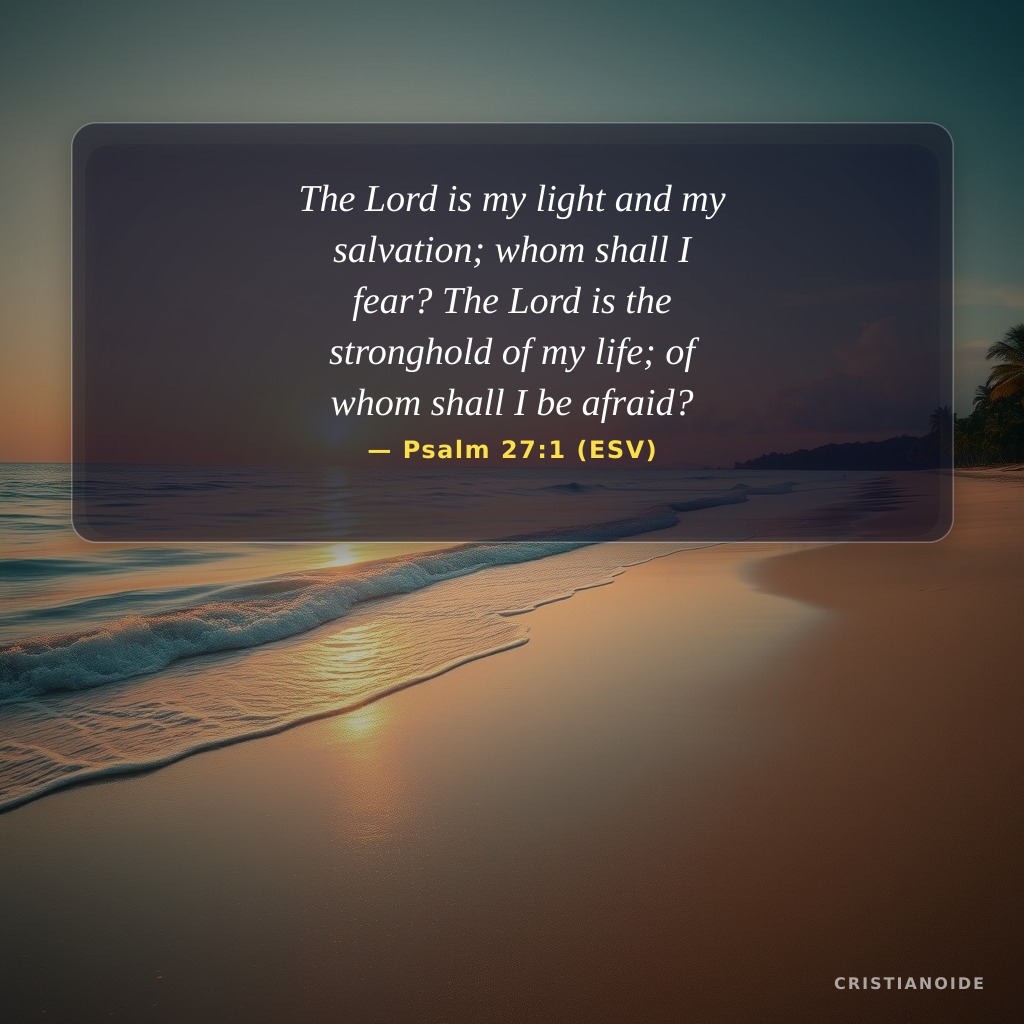 The Lord is my light and my salvation; whom shall I fear? The Lord is the stronghold of my life; of whom shall I be afraid?