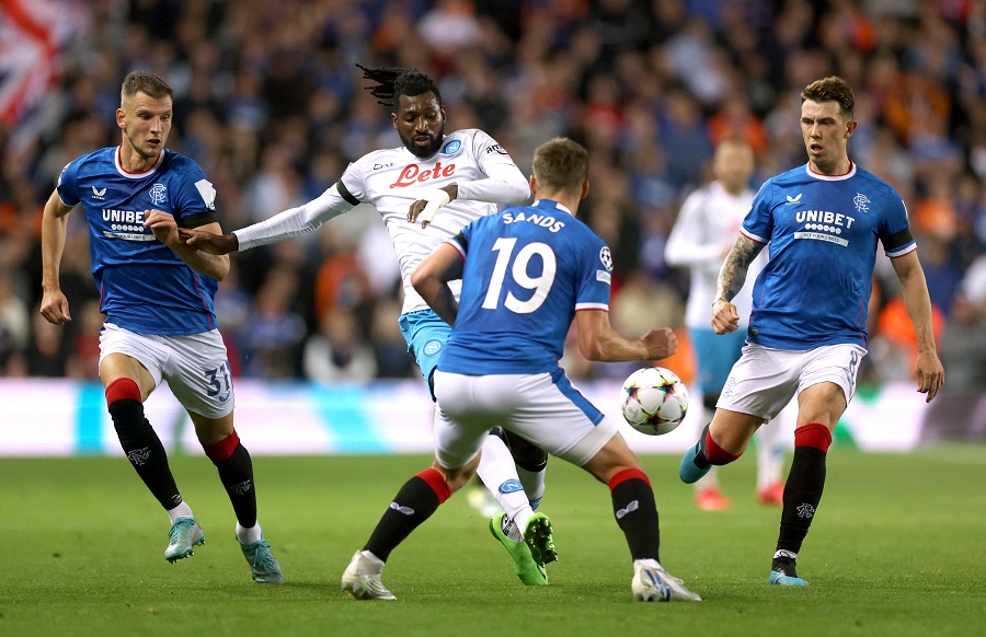 Hasil Liga Champions 2022-2023 Semalam: FC Copenhagen vs Sevilla 0-0, Rangers FC vs Napoli 0-3