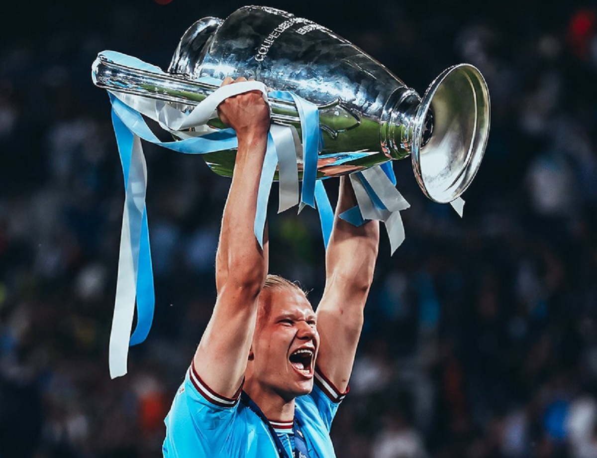 Musim Perdana di Manchester City Langsung Berbuah Treble Winner, Begini Reaksi Erling Haaland