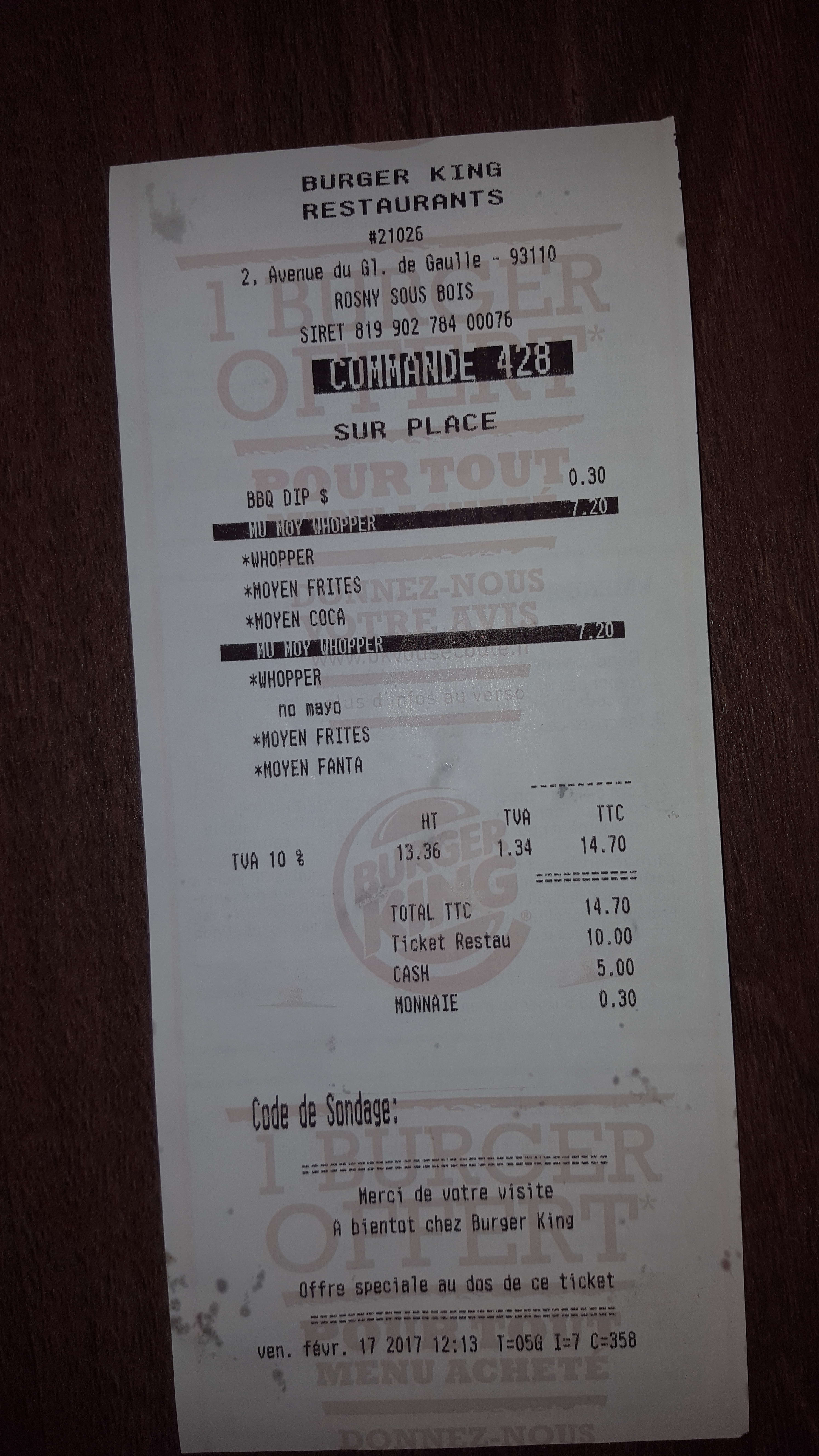 Burger King Rosny Sous Bois Contactez Le Directeur