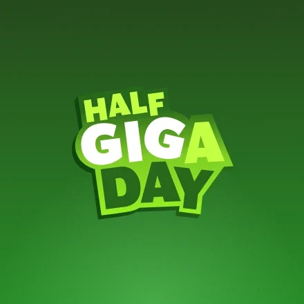 1/2 Gig A Day - 30 Days