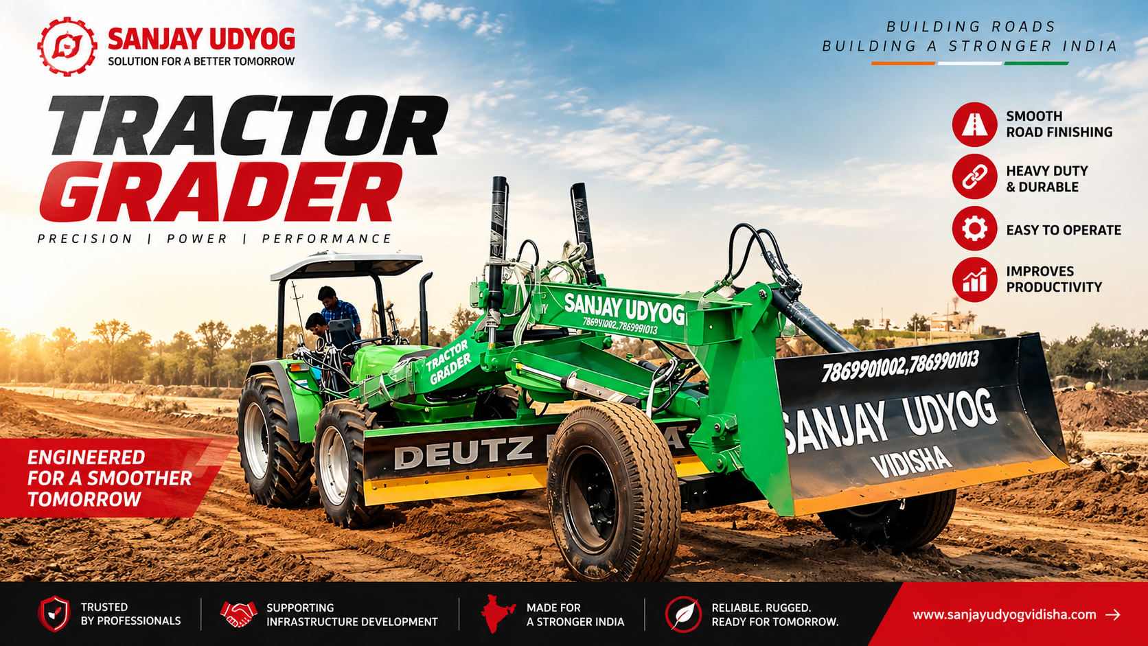 Sanjay Udyog Tractor Grader Attachments