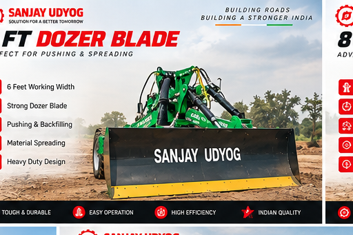 Sanjay Udyog 6 Feet Dozer Blade