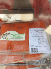Paquet Filets de truite fumée pesée à la livraison