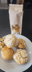 Le trio de briochettes (nature, sucre et chocolat)