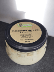 Blanquette de veau aux graines de moutarde pour deux personnes (conserve)