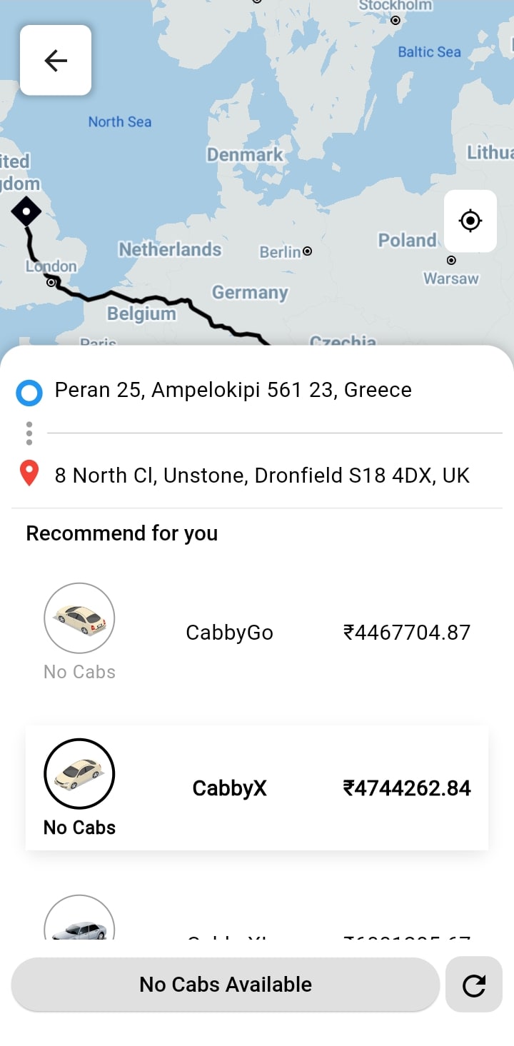 Select Vehicle Type interface 6