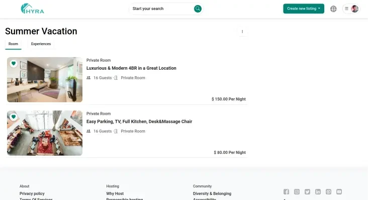 Wishlists interface 5