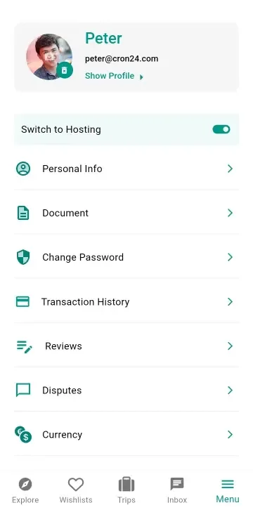 Account Settings interface 6