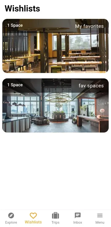 Wishlists interface 5