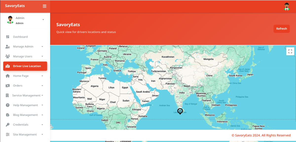 Live Dispatcher Map interface 2