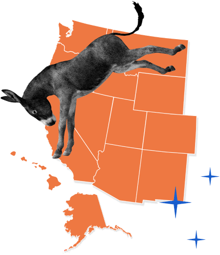 Map of Western Region with Donkey Overlay