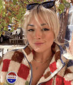 Voter taking a selfie with their