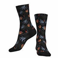 Socks Cycling Socks Outdoor Exercise Bike  Cycling Breathable Soft Comfortable 1 Pair Floral Botanical Cotton Black S M L  Stretchy Lightinthebox