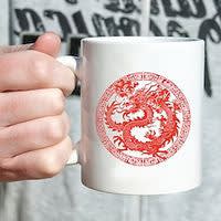 Dragon Coffee Mug - 11oz Ceramic Tea Cup: White Novelty Mug with Paper Cutting Element Dragon Design, Ideal for Summer or Winter Drinks - Creative Gift for 2024, New Year, Chinese New Year, Year of the Dragon - 1Pc Lightinthebox