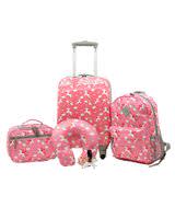 Travelers Club 5 Pieces Kids Luggage Set with 360Â° 4 Wheel Spinner System Unicorn