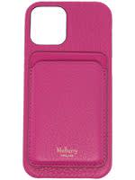 Mulberry iPhone 12 hoesje met logo - Roze