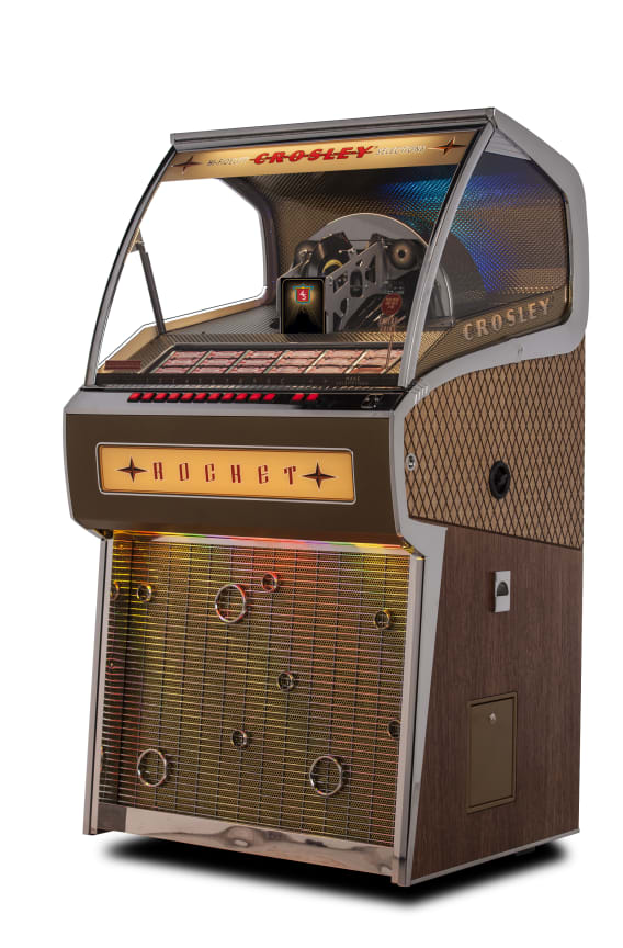 Vinyl Rocket Jukebox W Bluetooth And Coin Box Crosley Radio