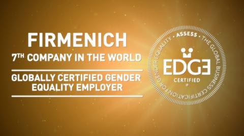 FIRMENICH,  7TH COMPANY IN THE WORLD TO BE GLOBALLY CERTIFIED BY EDGE FOR WORKPLACE GENDER EQUALITY