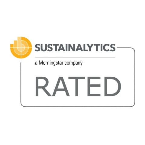 Sustainalytics ESG score of 7.5