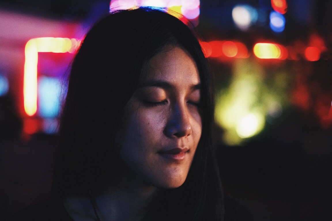 meditating woman