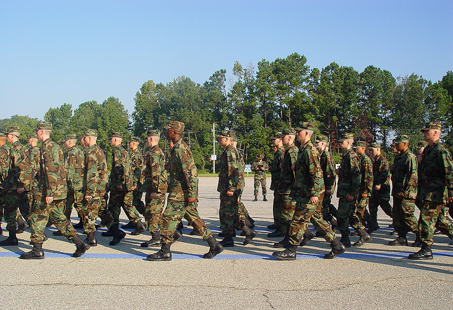 Veterans Marching