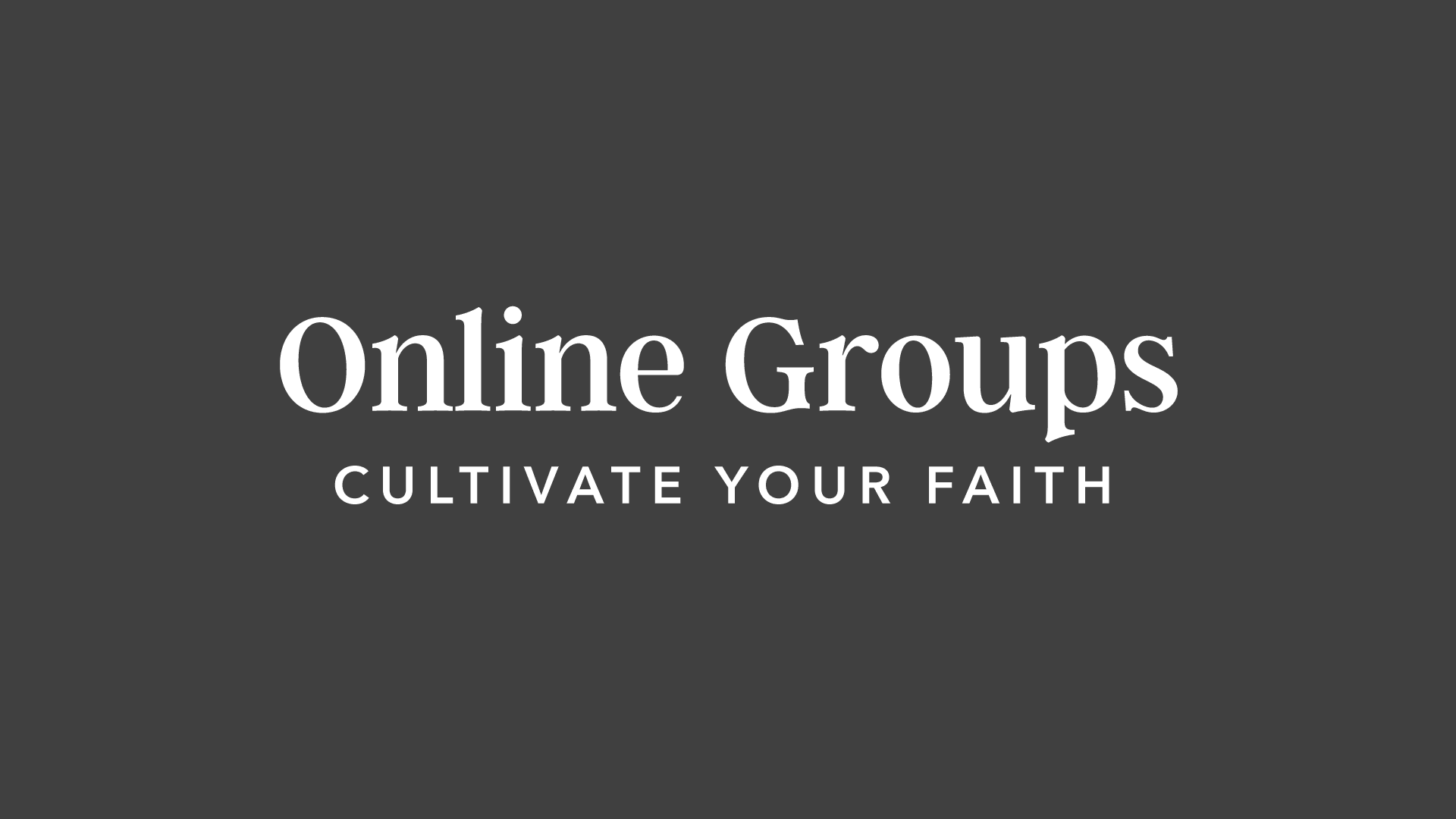Online Small Group Interest Form