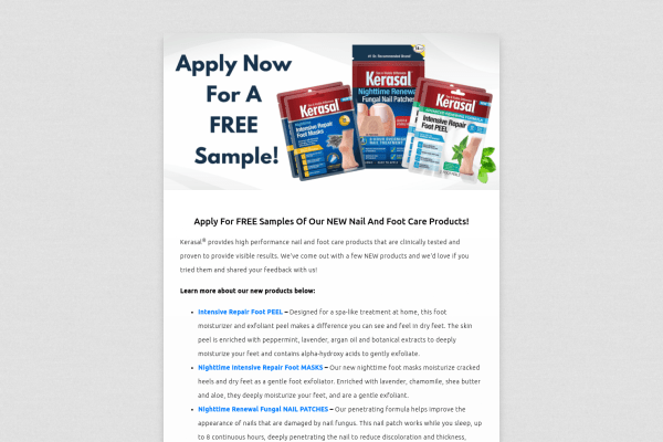 Free foot care samples