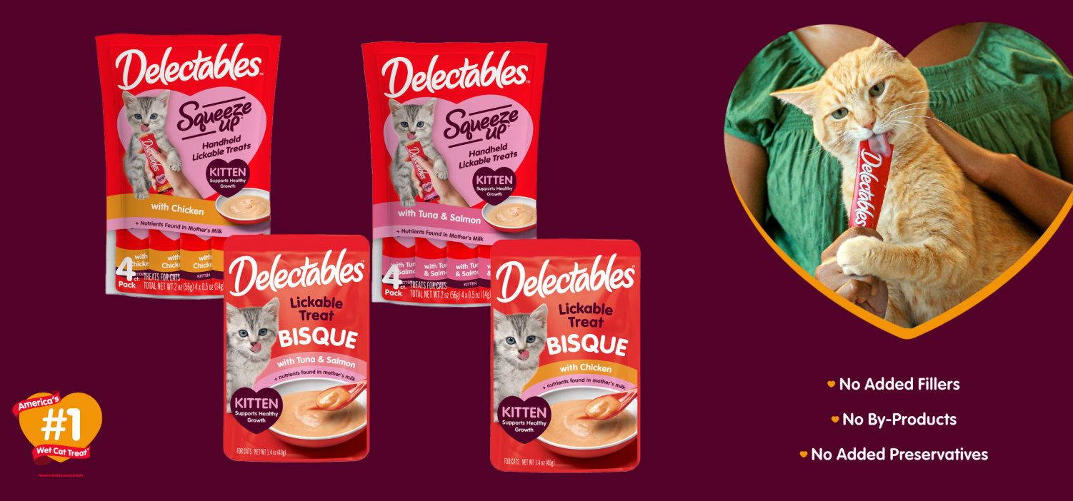 Apply To Try One Of Our Hartz Delectables Kitten Treats for FREE