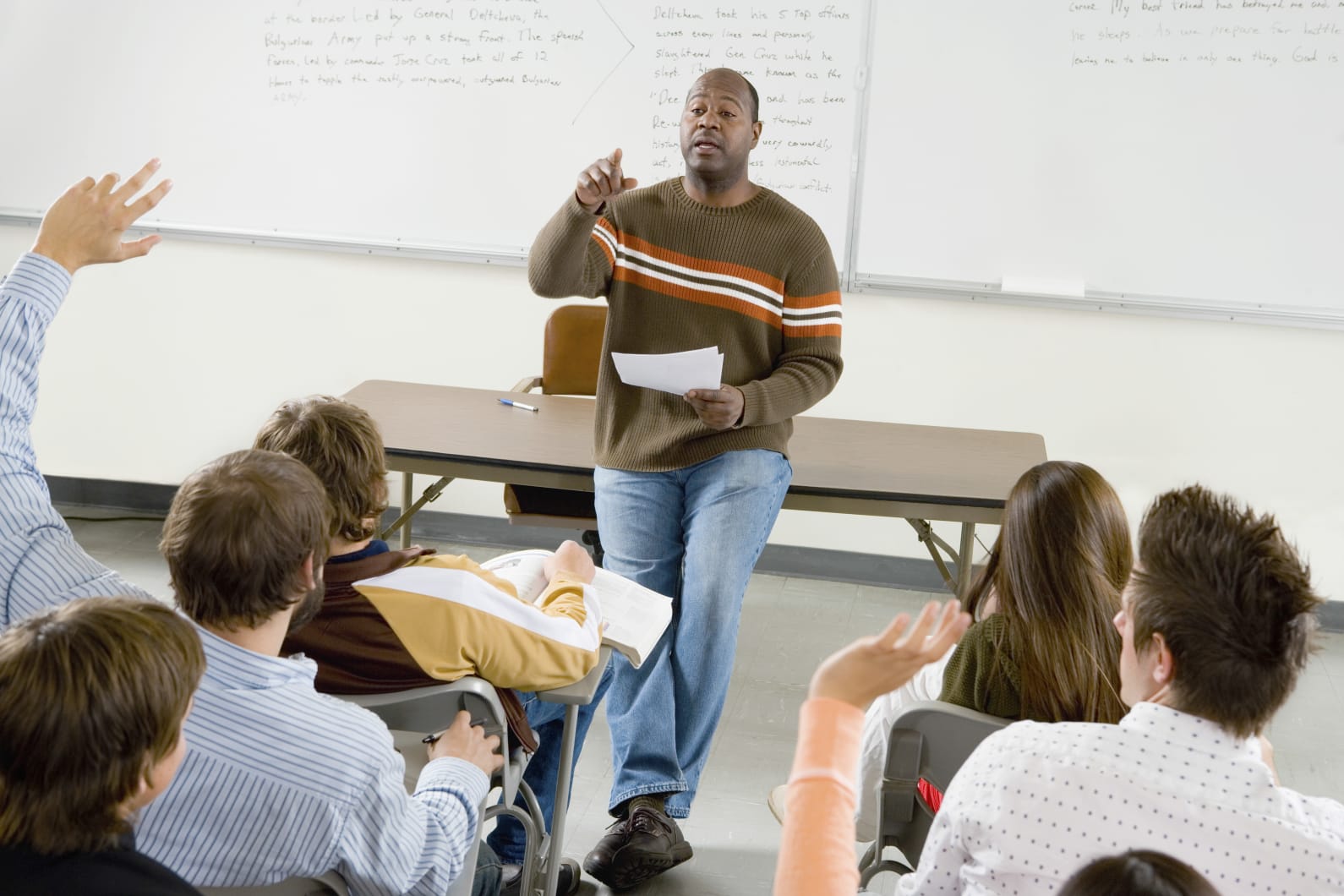 Instructor in front of class