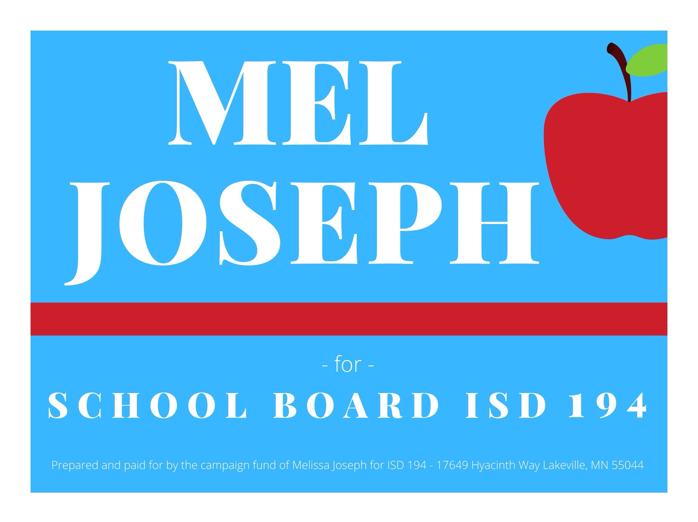 Elect Mel Joseph for ISD 194 School Board
