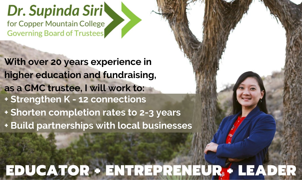 Dr. Supinda Siri for a Community College for the Community