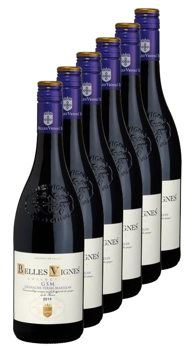 Doos (6 flessen) Belles Vignes rood