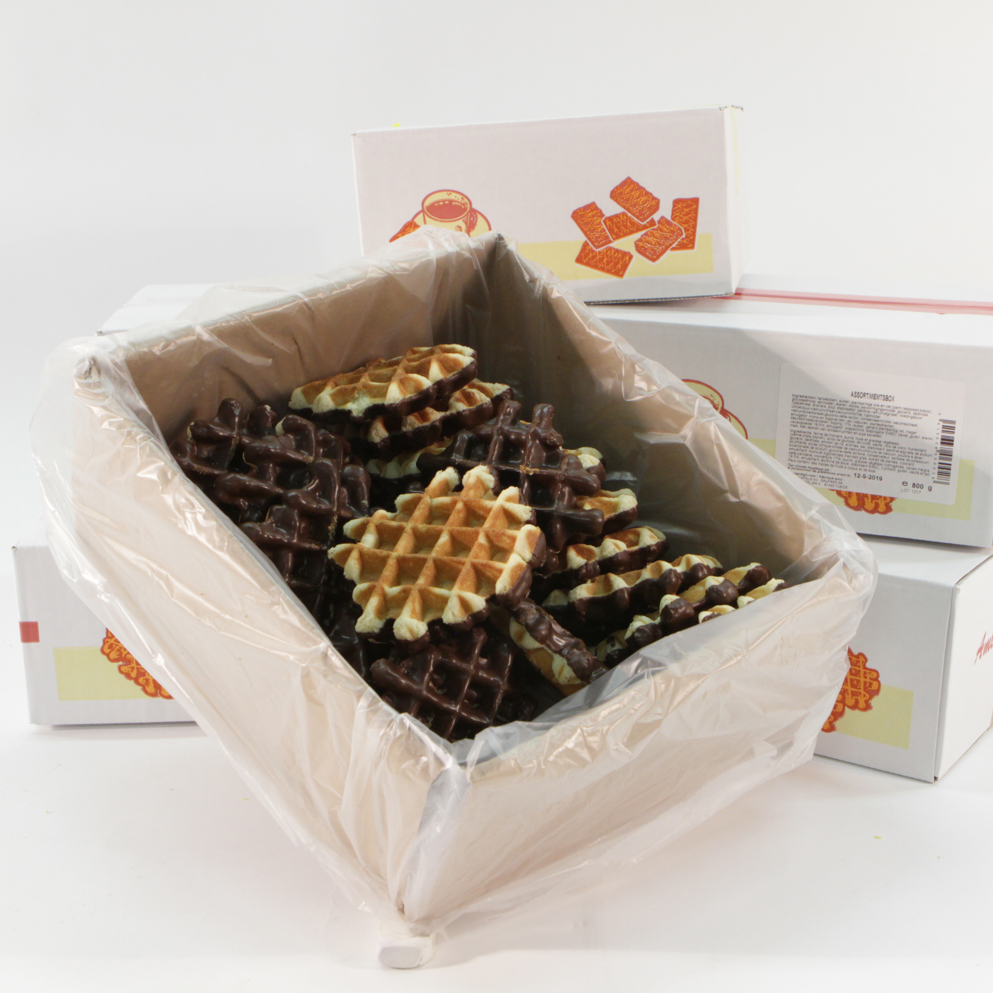 Vanille wafels met chocolade - 700 gr