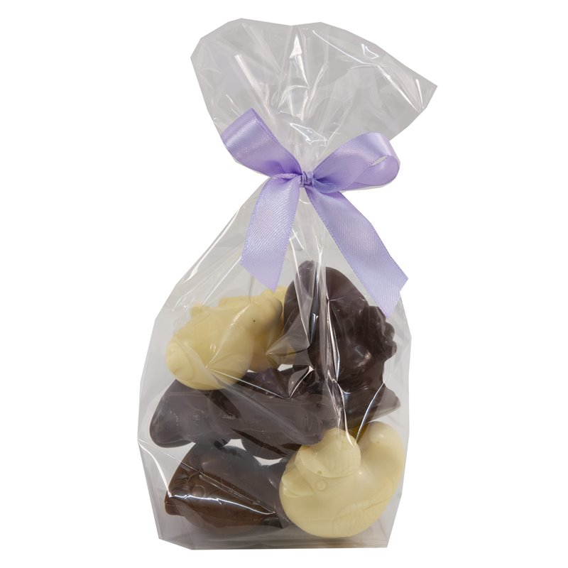 Suikervrij paasgeschenkje - 6 paasfiguurtjes - Callebaut chocolade