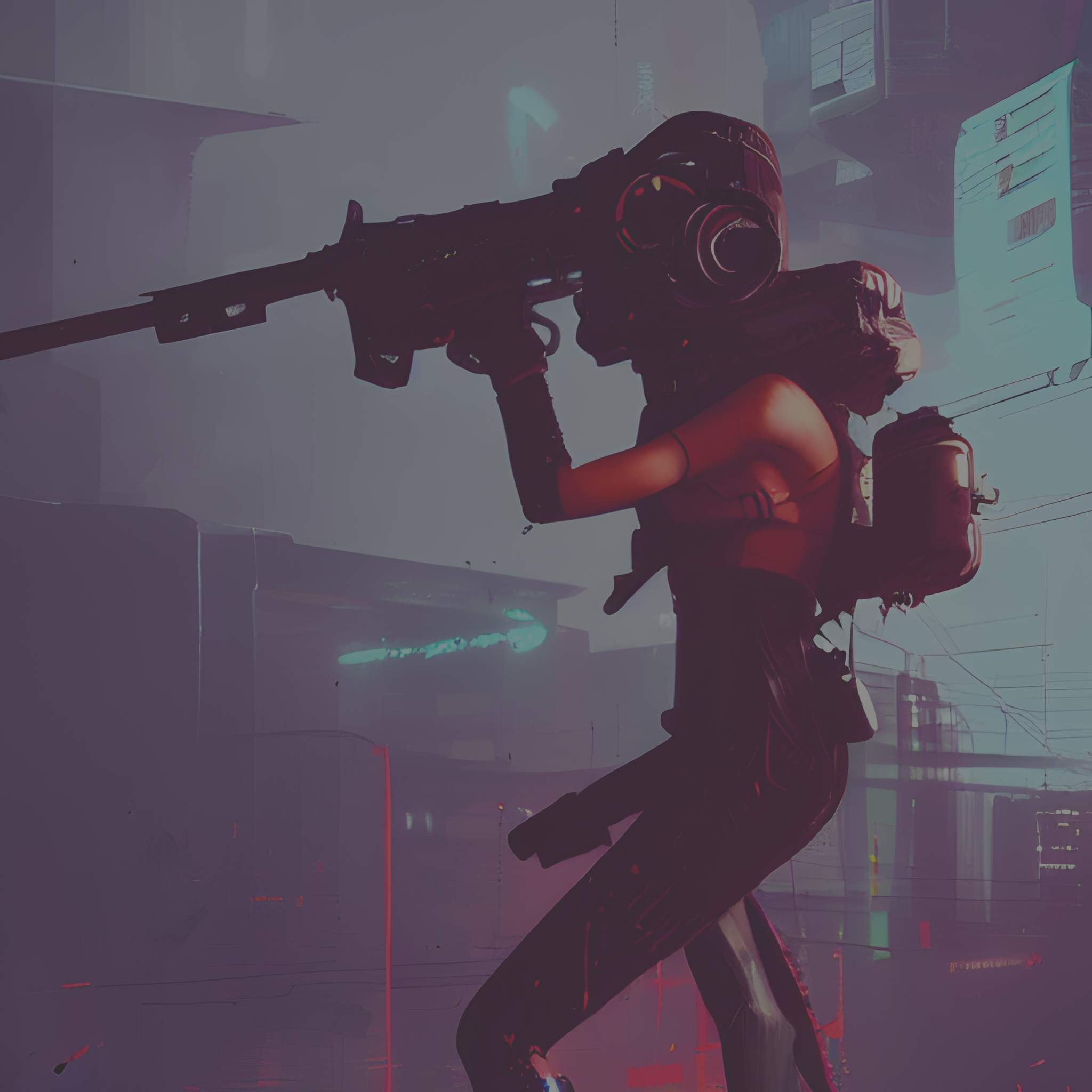 AI generated cyberpunk book preview