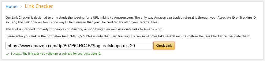 Amazon Affiliate URL Checker