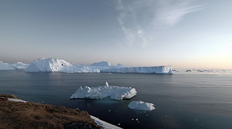 Helicopter Flight Over the Icefjords